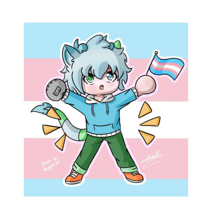 Cross Trans Flag